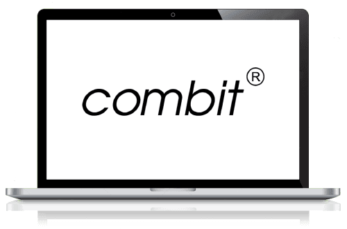 combit logo in a laptop