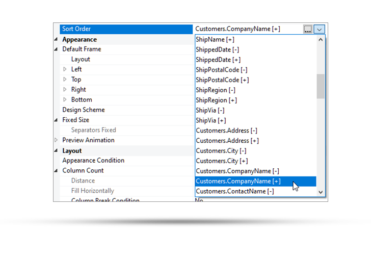 Sorting tables by 1:1 fields