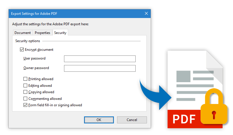 New options for PDF export