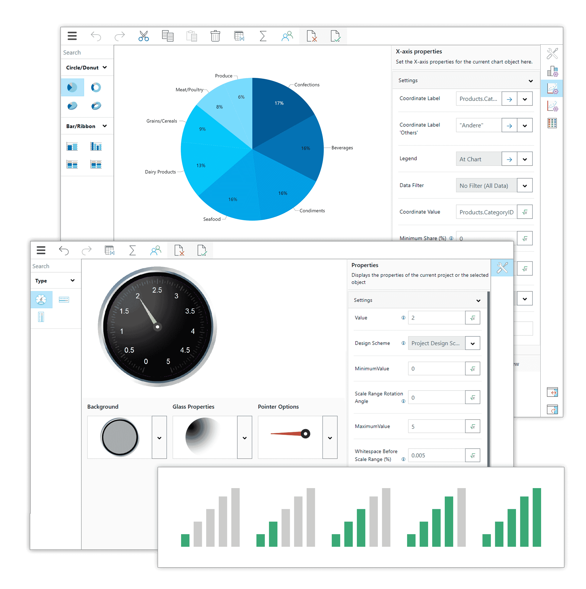 Web Report Designer with new design options