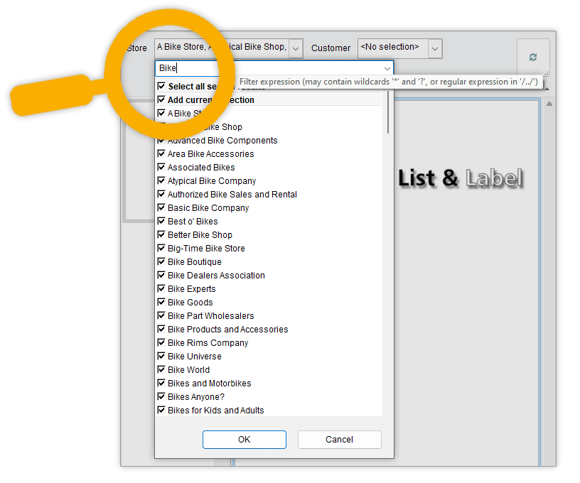 Report Parameters List & Label 28