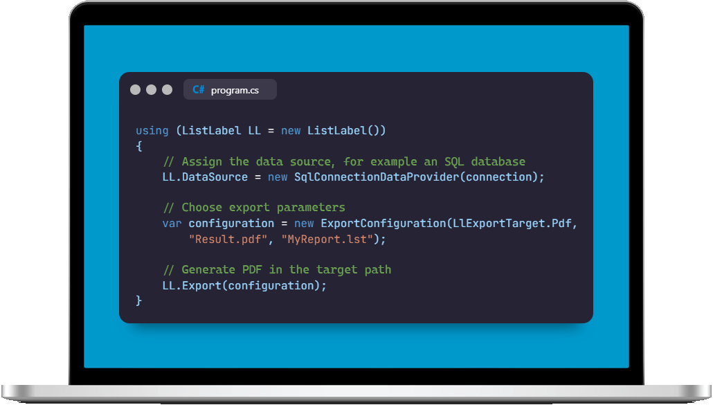 Integrate List & Label in .NET application