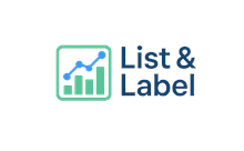 Logo generated by AIImage(): stylized green/blue bar-chart icon with the lettering “List & Label”
